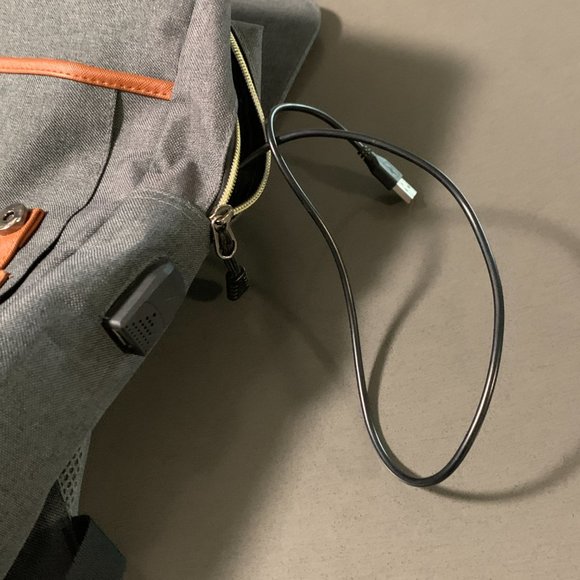 Used Modoker Backpack Laptop Women Men School College with USB Charging Grey - Picture 4 of 7